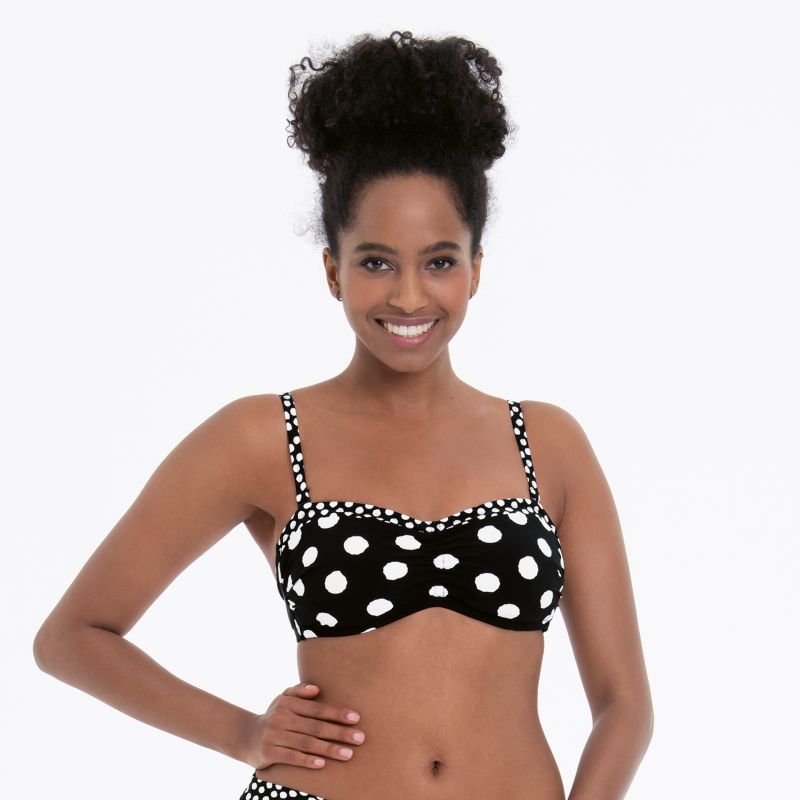 【Lina la mer. Front hole bra tops La Blanca Island Goddess Halter Bra Swim Top & Loop Side Tie