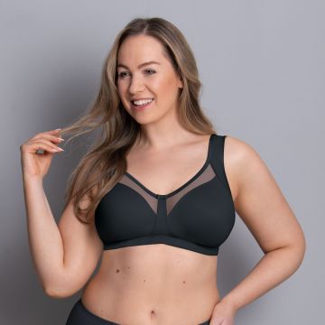 Buy Adira Single Layered Non Wired Full Coverage Bralette - Skin Black Grey  at Rs.1497 online