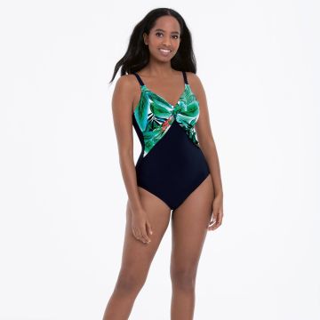 Belvia Shapewear SlimSwim Swimsuit (20-22, Cherry) XL