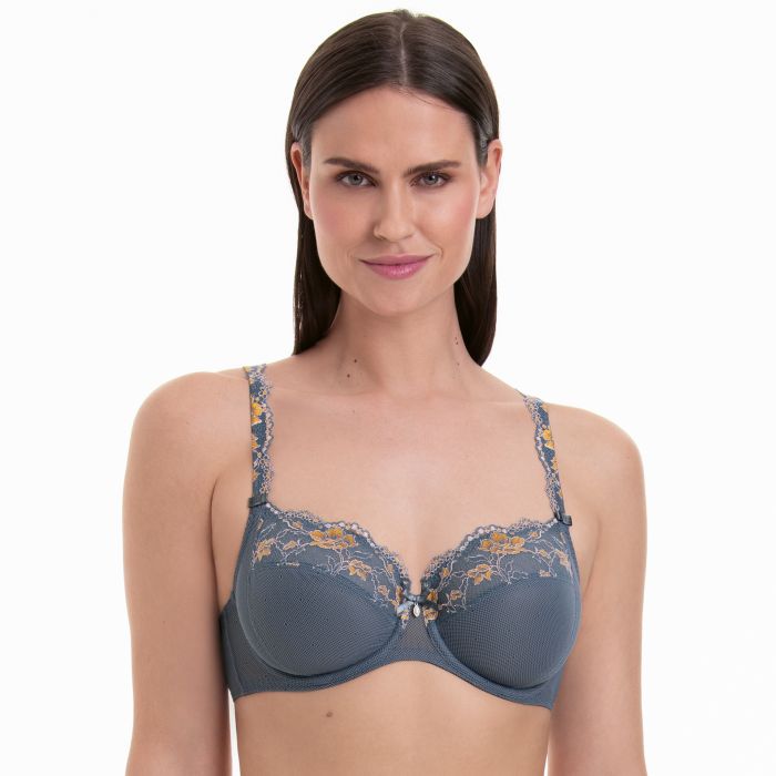 Out From Under Colette Faux Leather-Trim Balconette Bra
