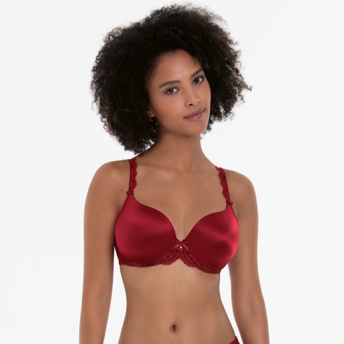 Embroidered Half-transparent Soft Cup And Underwire Bra Set