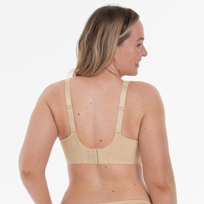 Lace back sports bra - medium support - SELMA - ROSE POUDRE - ETAM