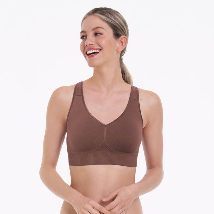 Front Close Mastectomy Bra with Modern Lace (Sister) 1105263-S -  1113970-F:Pantone Tap Shoe:44D