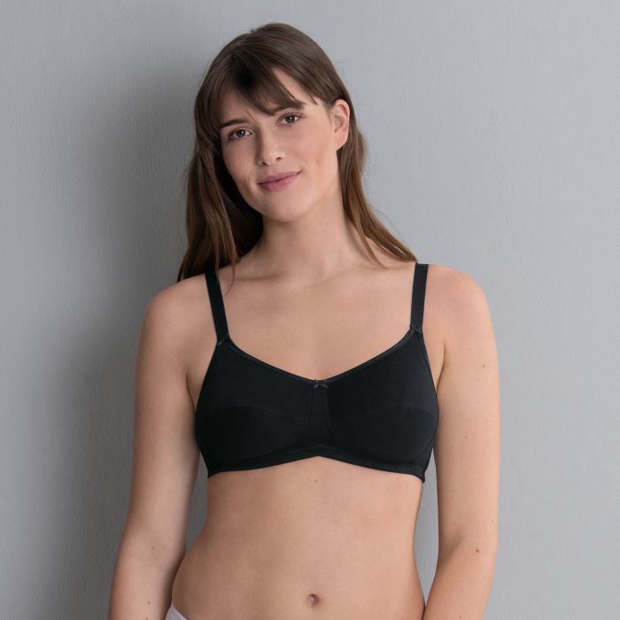 Black Pocketed Cup Non Wired Moulded Mastectomy Bra