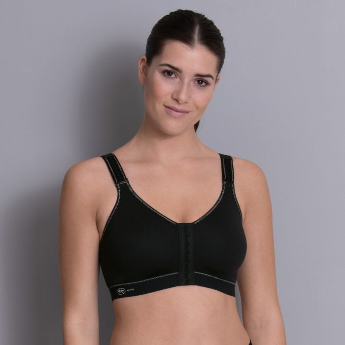 LELINTA Women's Black Front Closure Sports Bra Support Bra Comfort  Brassiere Tops Yoga Bra 