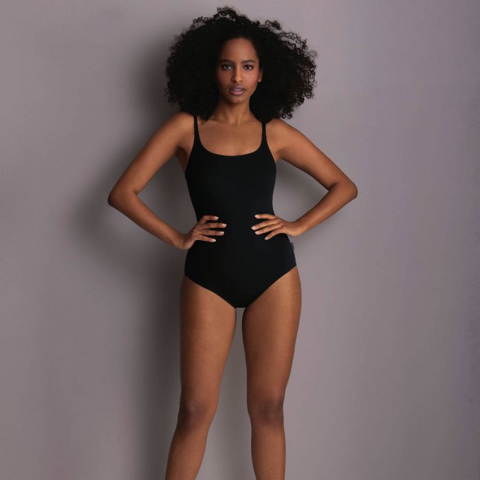 Shore Shapes Swimwear Bathing Suit Womens 8 Black White Slimming One Piece  Bra