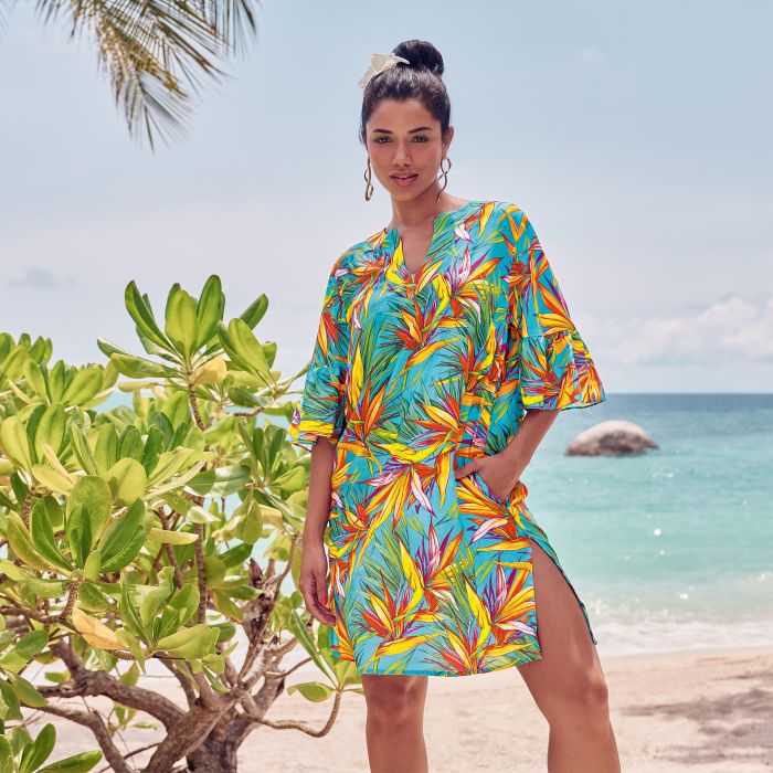 Style LOJA : robe de plage-M5-8622