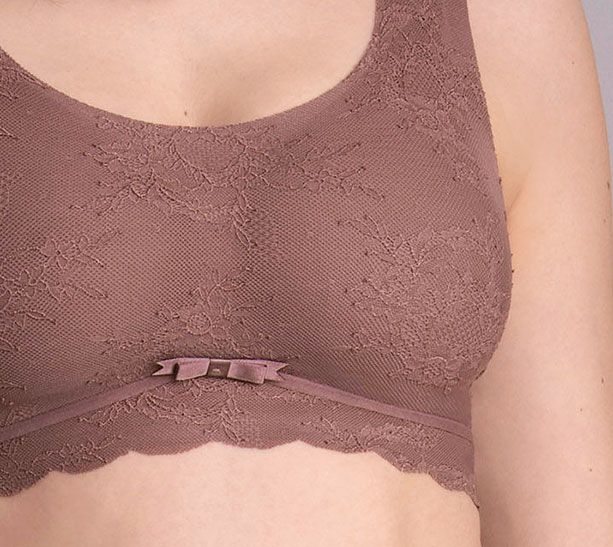 Anita Essentials Lace Lightly Padded Bralette (5400)- Rosewood