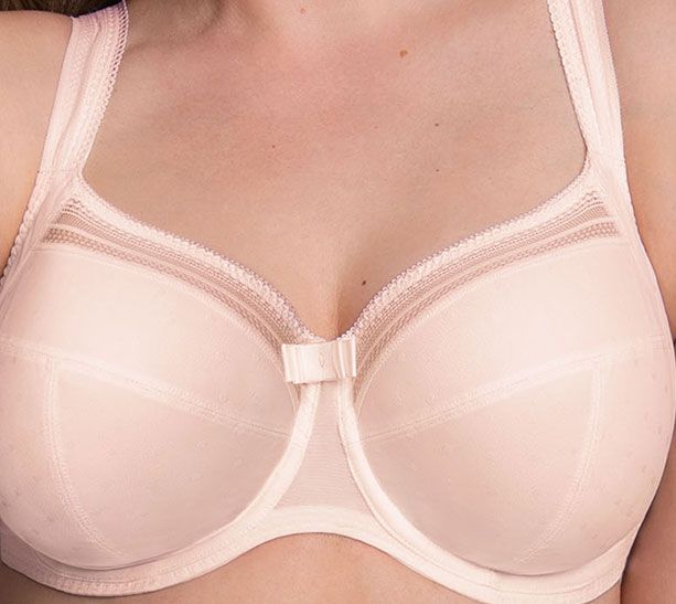 Rosa Faia 5202-598 Women's Emily Powder Rose Pink Spotted Full Cup Bra 36G  at  Women's Clothing store