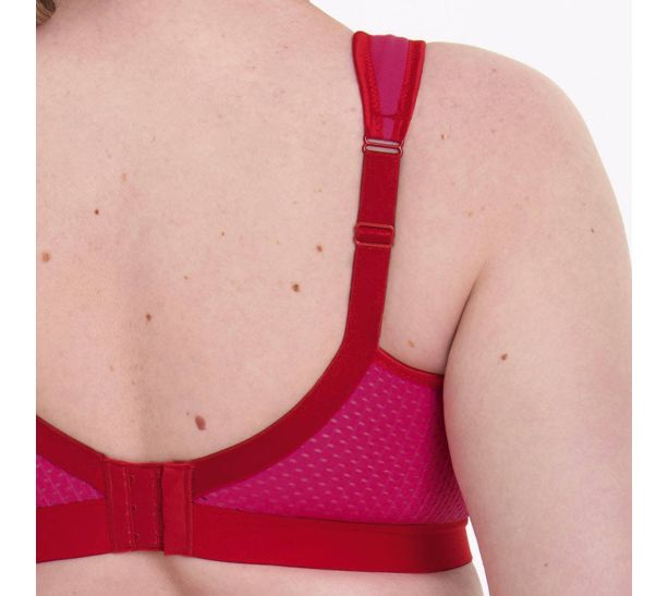 All Access Front Row Ribbed Sports Bra - Rumba Red